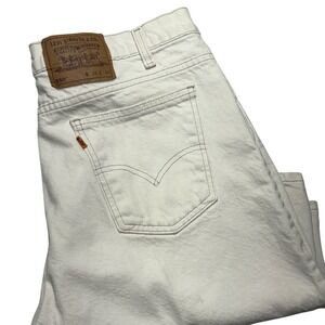Levi's White Denim Jean Shorts